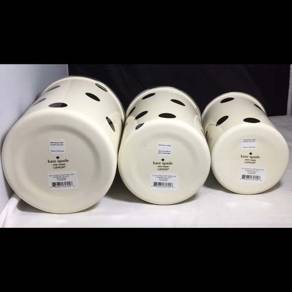 🆕 Kate Spade New York Deco Dot Canisters Set of 3 - Picture 6 of 6